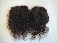 Natural wavy and Curly 8x7 Mirage base Human Hair Topper