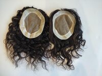 Natural wavy and Curly 8x7 Mirage base Human Hair Topper