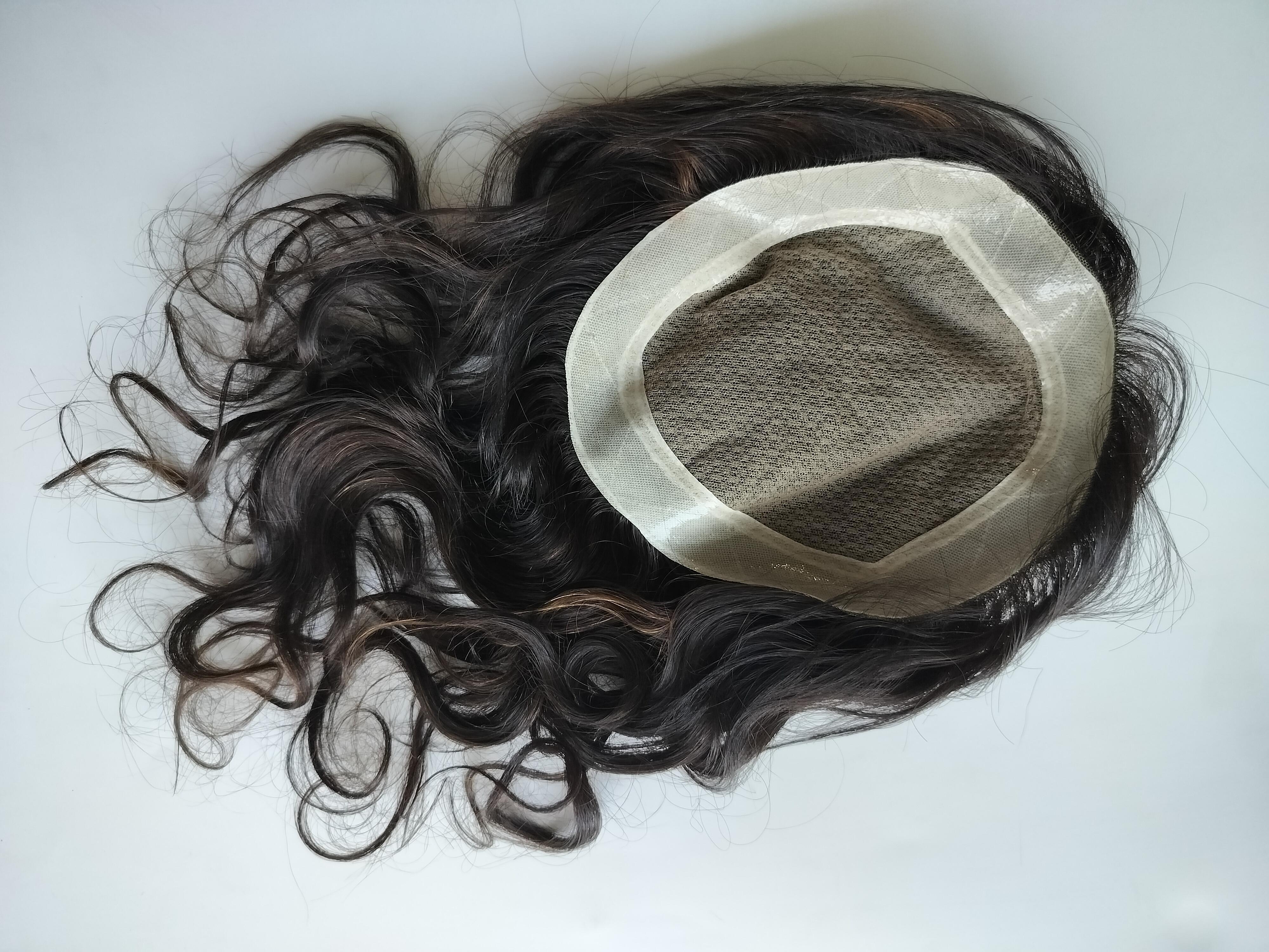 Natural wavy and Curly 8x7 Mirage base Human Hair Topper