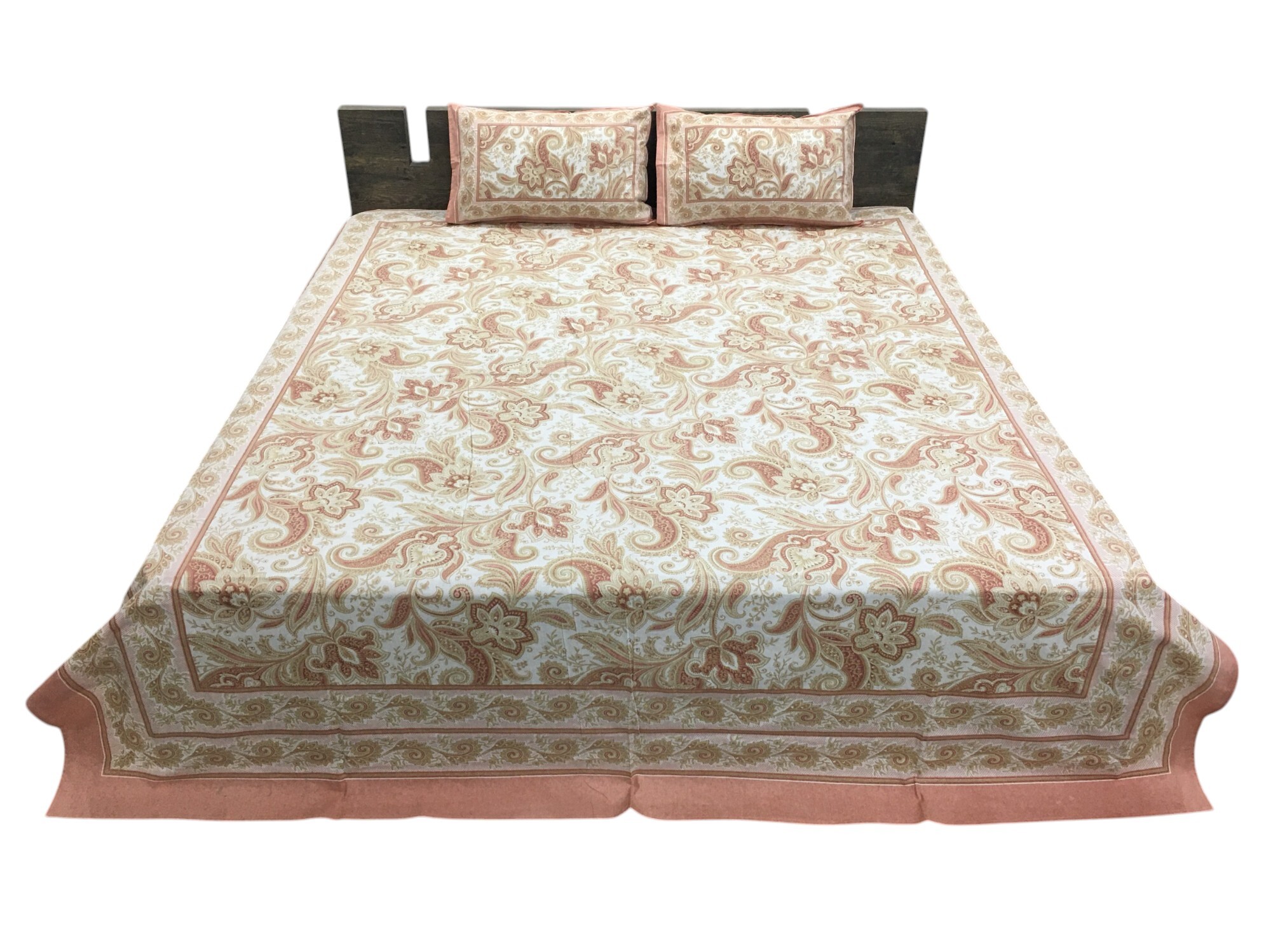 Cotton Screen Printed Pakhi Bedsheet - Color: Multi