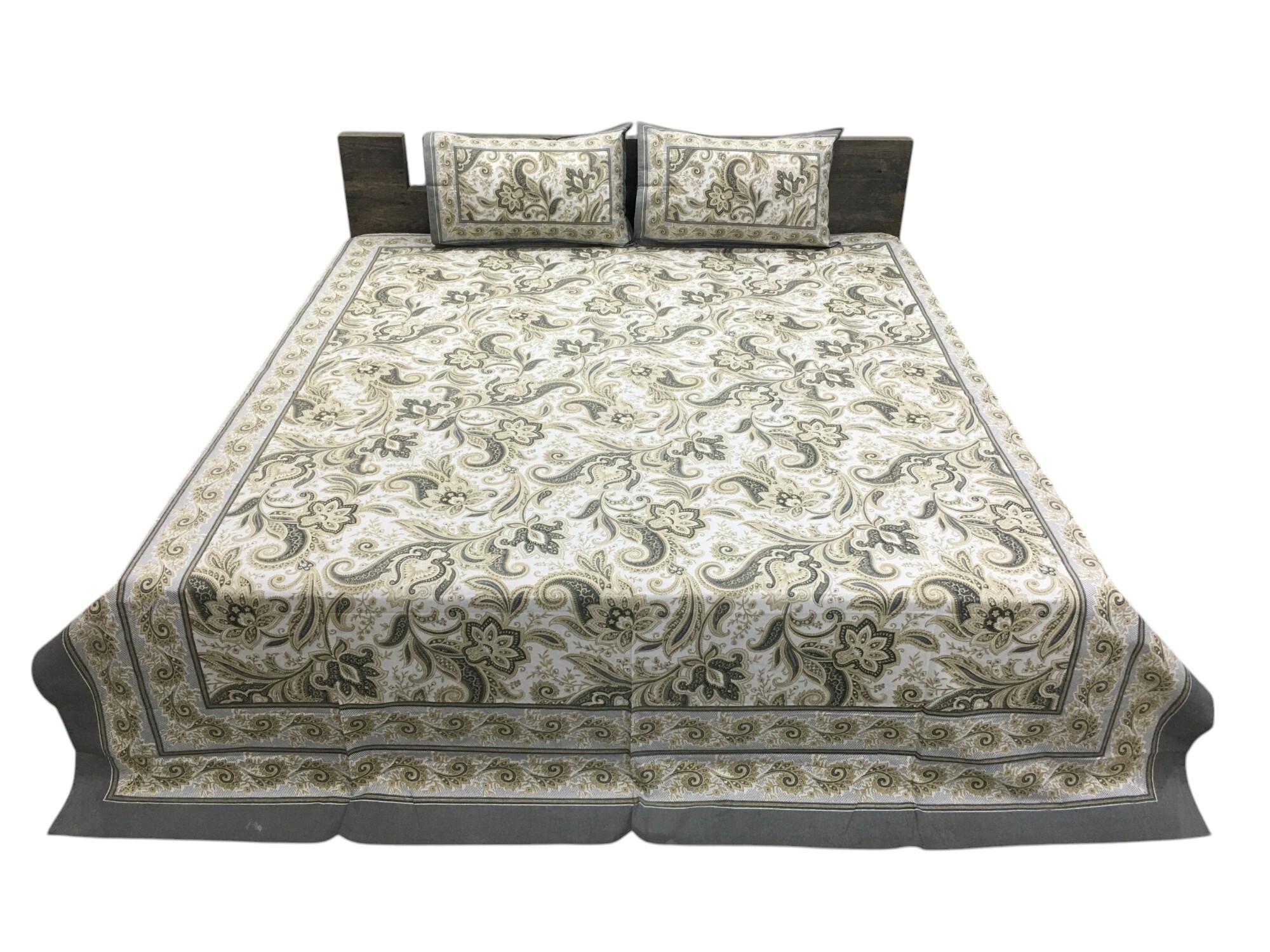 Cotton Screen Printed Pakhi Bedsheet - Color: Multi