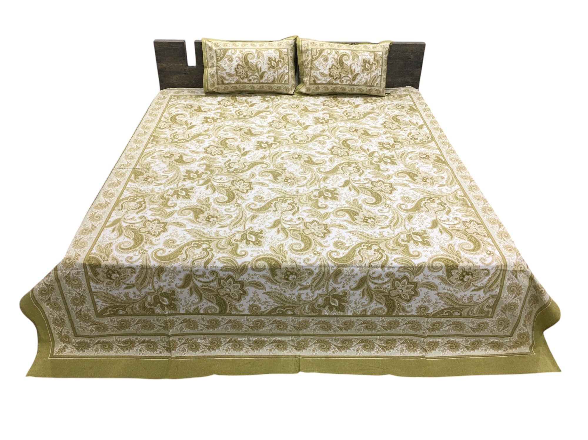 Cotton Screen Printed Pakhi Bedsheet - Color: Multi
