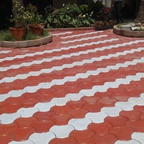 Cosmic Paver Block - Concrete, 100x200 mm, Red | 3 kg, Compressive Strength: 30 MPa, Ideal for Driveways, Patios, Walkways, 1-Year Warranty