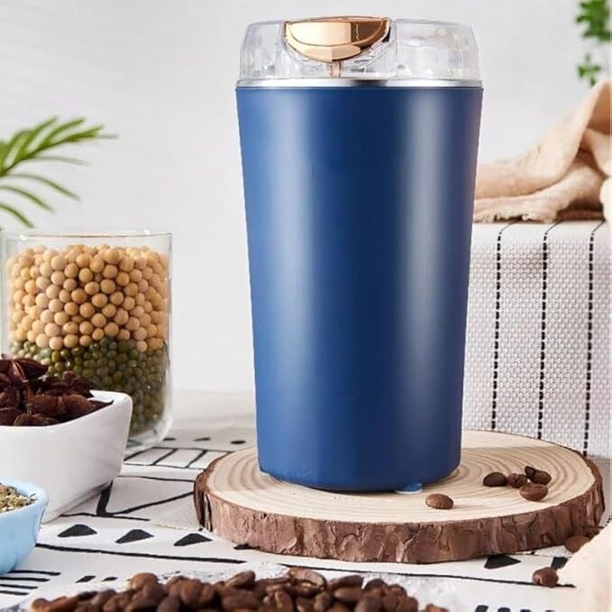 Mitsico Coffee Spice Grinder And Chopper Crusher For Home - Stainless Steel, Free Size, Multicolor | Easy One-click Operation, Portable, Easy To Clean With Brush