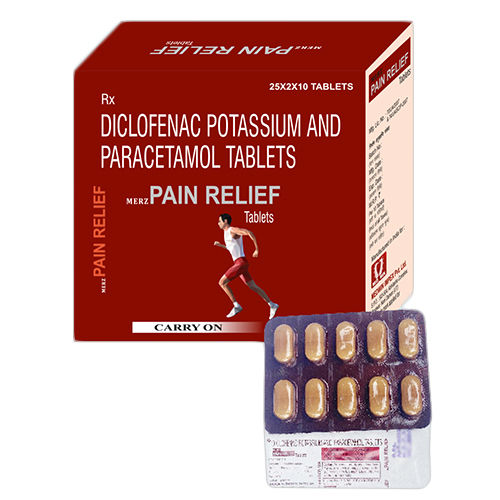 Pain Relief Diclofenac Potassium And Paracetamol Tablets