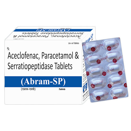 Aceclofenac Paracetamol And Serratiopeptidase Tablets - Color: White