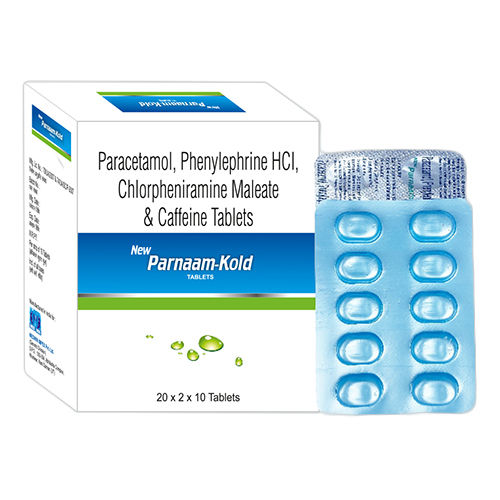 Paracetamol Phenylephrine HCL Chlorpheniramine Maleate And Caffeine Tablets