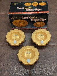 मिट्सिको LED मोती पानी सेंसर दिवा फ्लेमलेस टीलाइट्स पूजा, त्योहारों के घर की सजावट, और उपहार देने के लिए