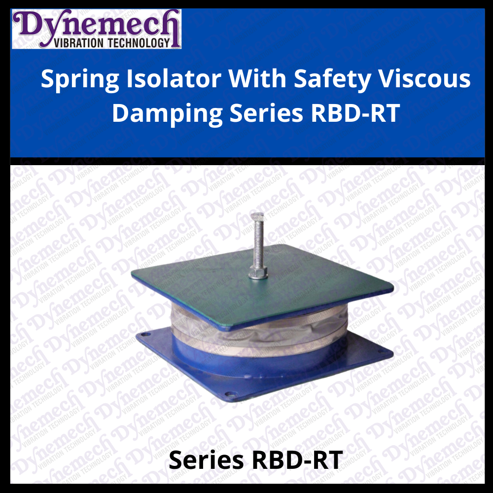 Spring Isolator With Safety Viscous Damping, Series-rbd-rt - Color: Blue