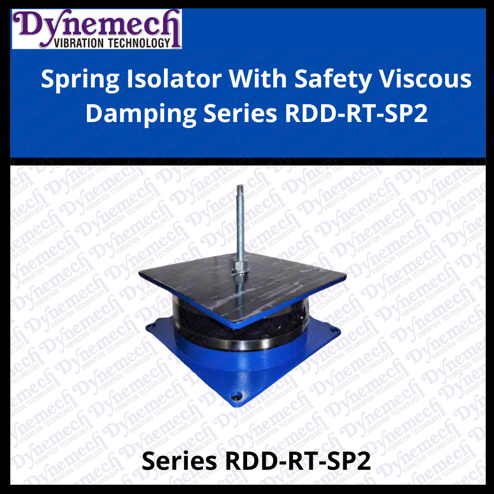 Spring Isolator With Safety Viscous Damping, Series-rdd-rt-sp2 - Color: Blue