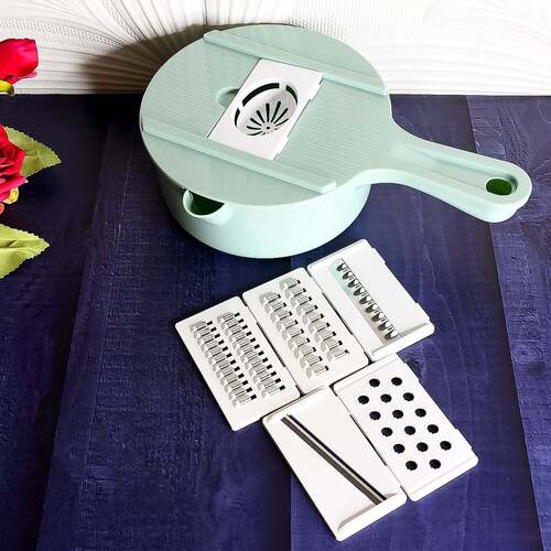 Vegetable Choppers with Drain Basket | 6 in 1 Vegetable Slicer Bladess