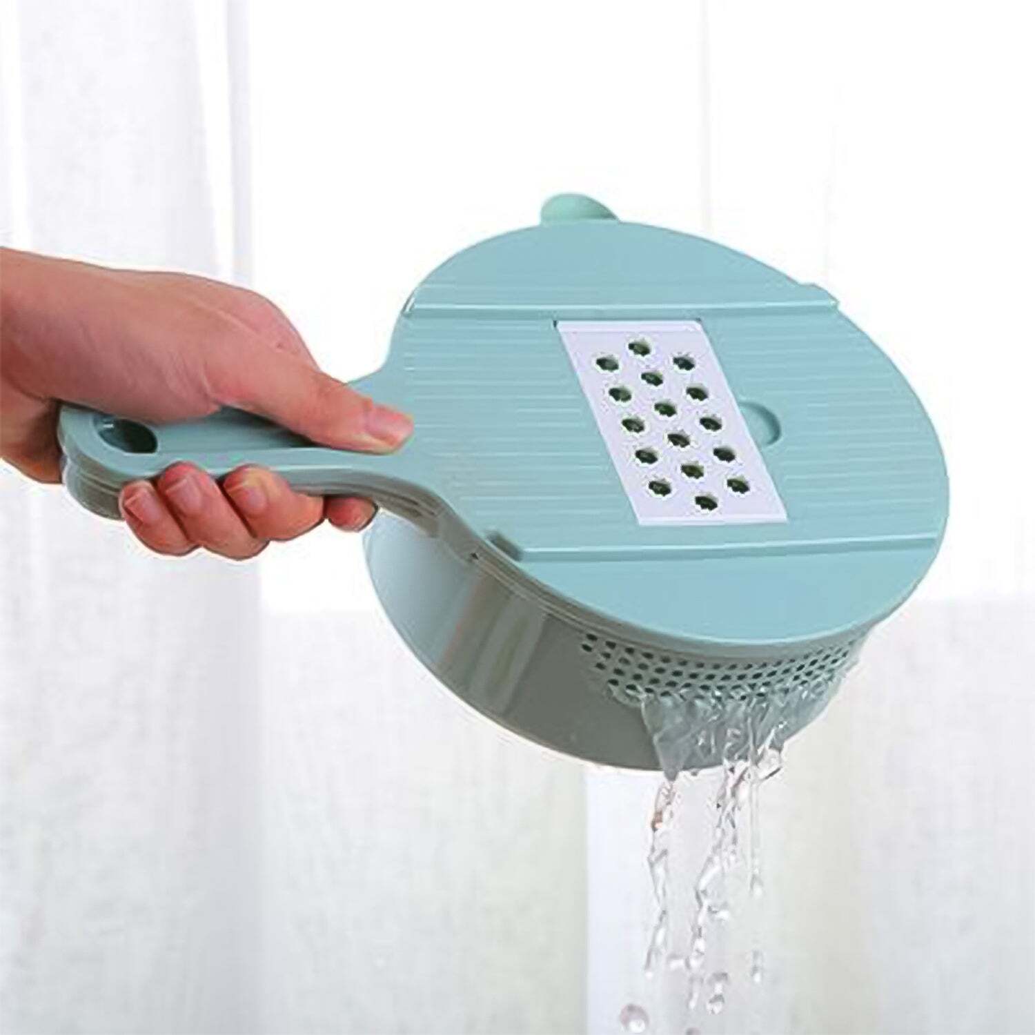 Vegetable Choppers With Drain Basket | 6 In 1 Vegetable Slicer Bladess