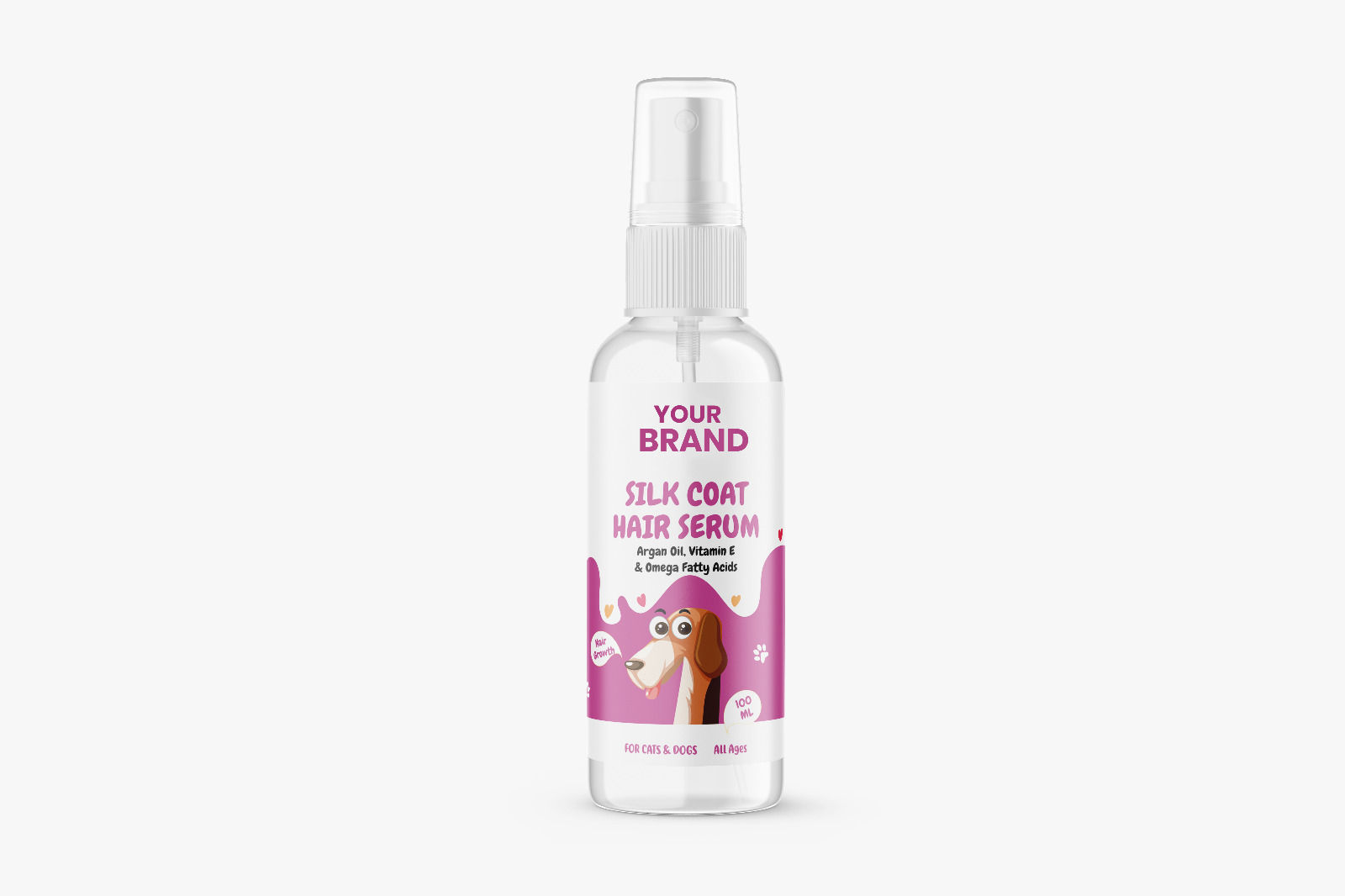 SILK COAT HAIR SERUM (ARGAN OIL,VITAMIN E & OMEGA FATTY ACIDS)