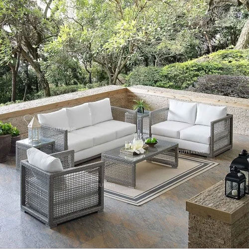 Garden Outdoor Sofa Set - Color: White