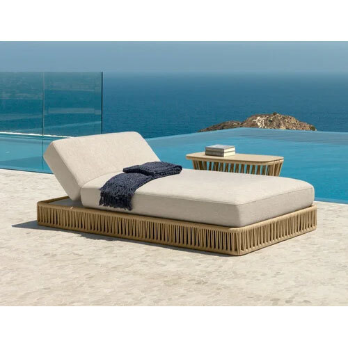 Outdoor Pool Lounger - Color: Brown