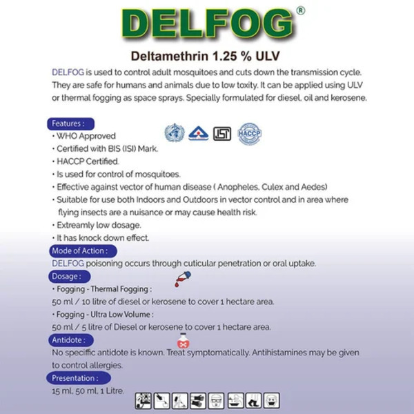 Delfog 1l, For Mosquito Fogging