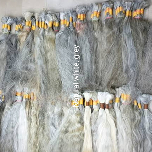 प्राकृतिक सफेद ग्रे बाल