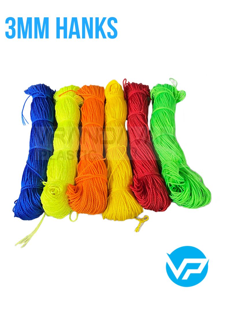 HDPE ROPES 3MM HANKS