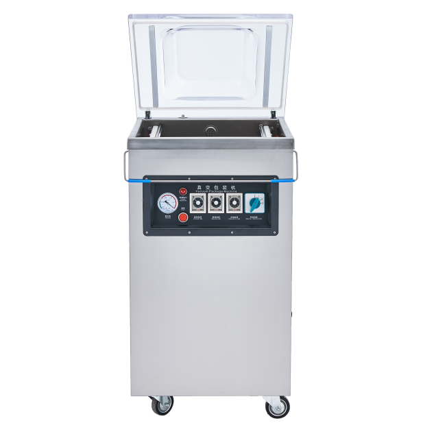 Single chamber vacuum packaging machine