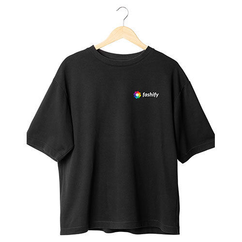 Oversize T-Shirt Black - Fabric Type: Cotton