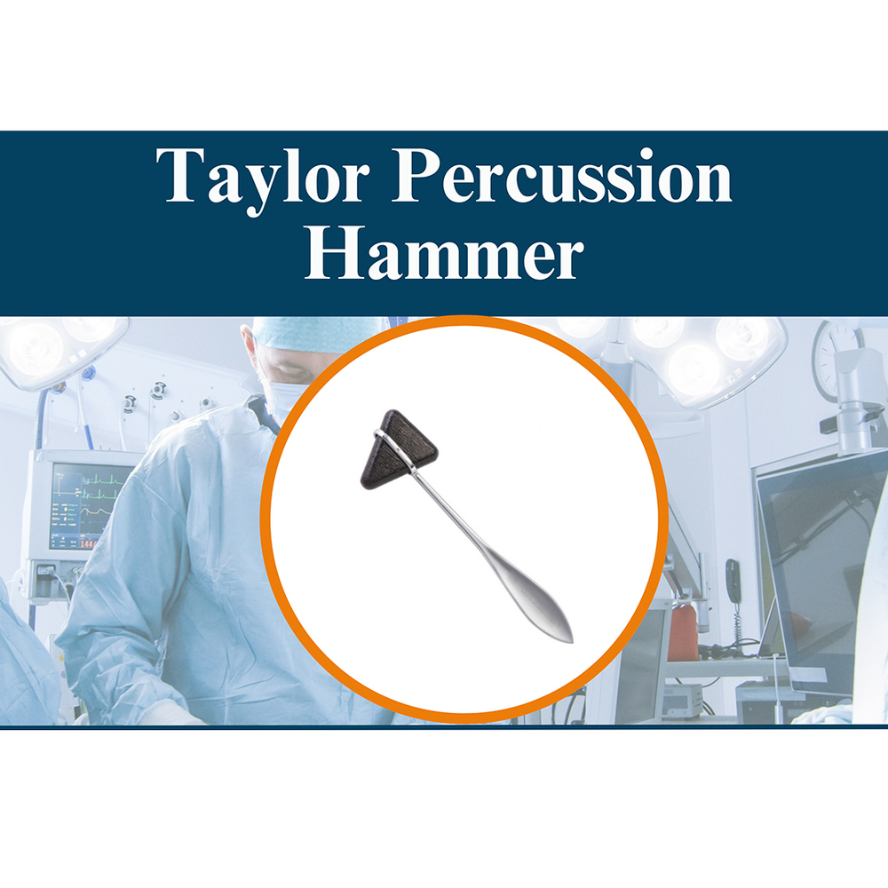 Taylor Percussion Hammer - Stainless Steel, Silver Finish | Durable Design with Comfortable Handle, Precision Strike Areas for Accurate Reflex Testing