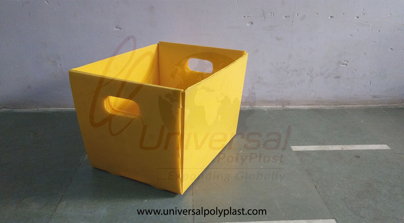 Pp Corrugated Container Box With Pvc Profile - Pp Material, 10 Mm Thickness, Blue Color | Versatile For Shipping, Moisture Resistant, Durable Design