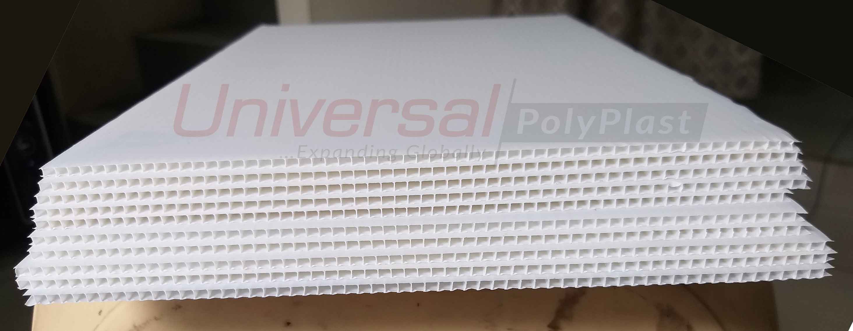 Corona Treated Pp Corrugated Sheet - Standard Size, Milky White & Super White Colors, Enhanced Adhesion & Superior Print Quality