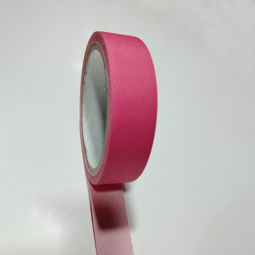 Pink Rayon Tape - Woven Polyester Fabric, 50m Length x 1 Inch Width, Pink Color, 0.220mm Thickness, 10% Elongation | Rubber Adhesive, Temperature Resistant Up to 120°C