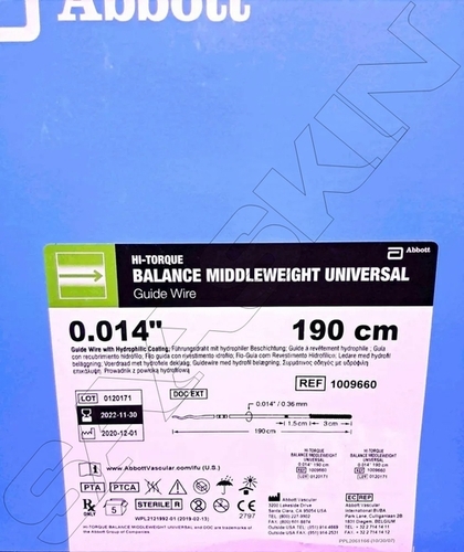 एबॉट HI-TORQUE BALANCE MIDDLEWEIGHT UNIVERSAL गाइड वायर