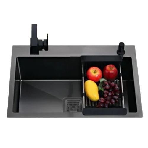 Nano Black Tap Hole Hand Made Kitchen Sink