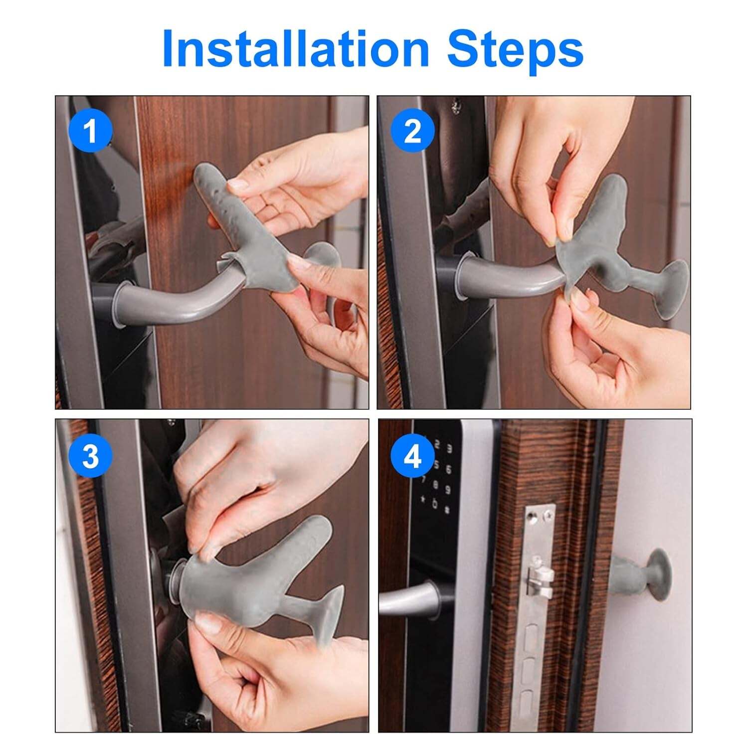 Silicone Door Handle Cover With Suction Cups