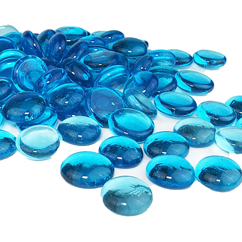 Sky Blue Pebbles Stone - Natural Polished Cubes, Various Sizes & Colors for Unique Indoor and Outdoor Decoration