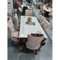 Marble Dining Table - High-quality Polished Rectangular Design | Modern Elegant Look, No Assembly Required, 1-year Warranty