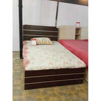 Wooden Single Bed - Engineered Wood, Brown Finish | Stylish, Durable Home Furniture, Easy Assembly