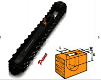 Chain Set 1.1/4 Inch X 36 Links - Alloy Steel, High-quality Cnc Machined, Includes Guide Bar, Chain, And Sprocket For Industrial Use