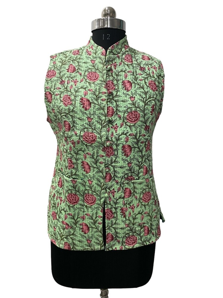 COTTON QUILTED SLEEVELESS JACKET
