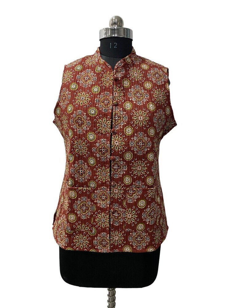 COTTON QUILTED SLEEVELESS JACKET
