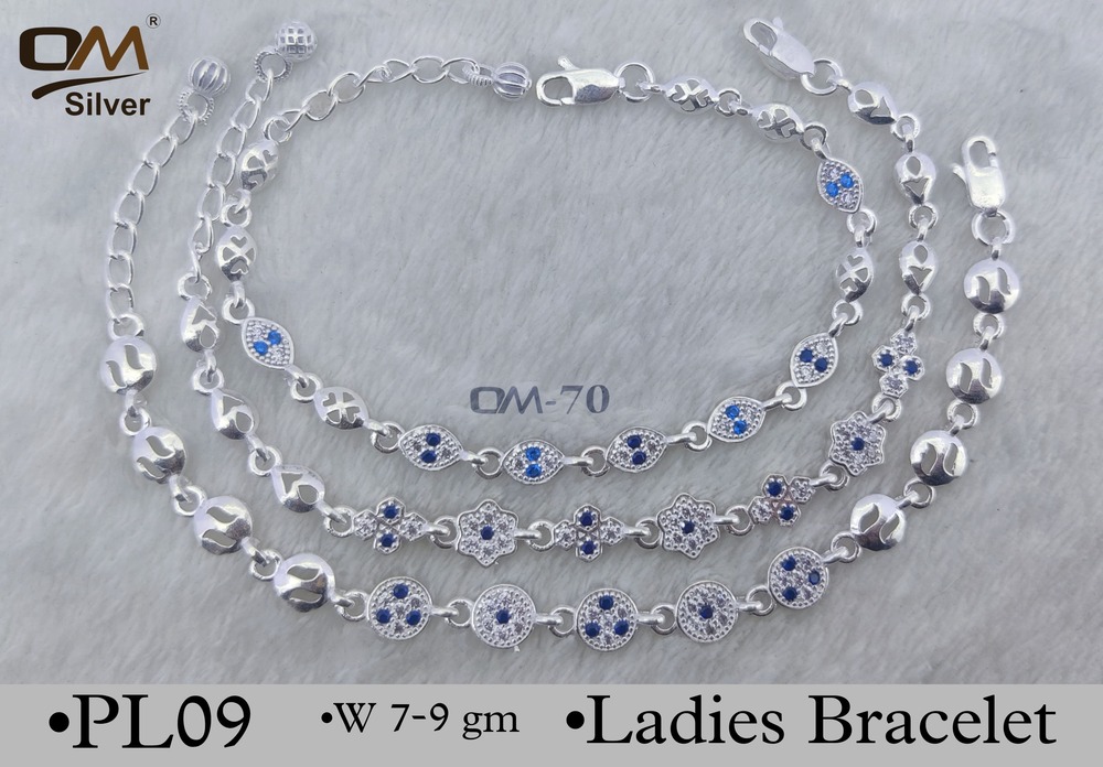 Silver Italian Lock Full Casting Bracelet