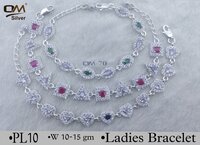 Italian Lock Sonata Bracelet - Silver, 10-15 Grams | Elegant Design, Secure Lock Mechanism, Perfect Gift For Women
