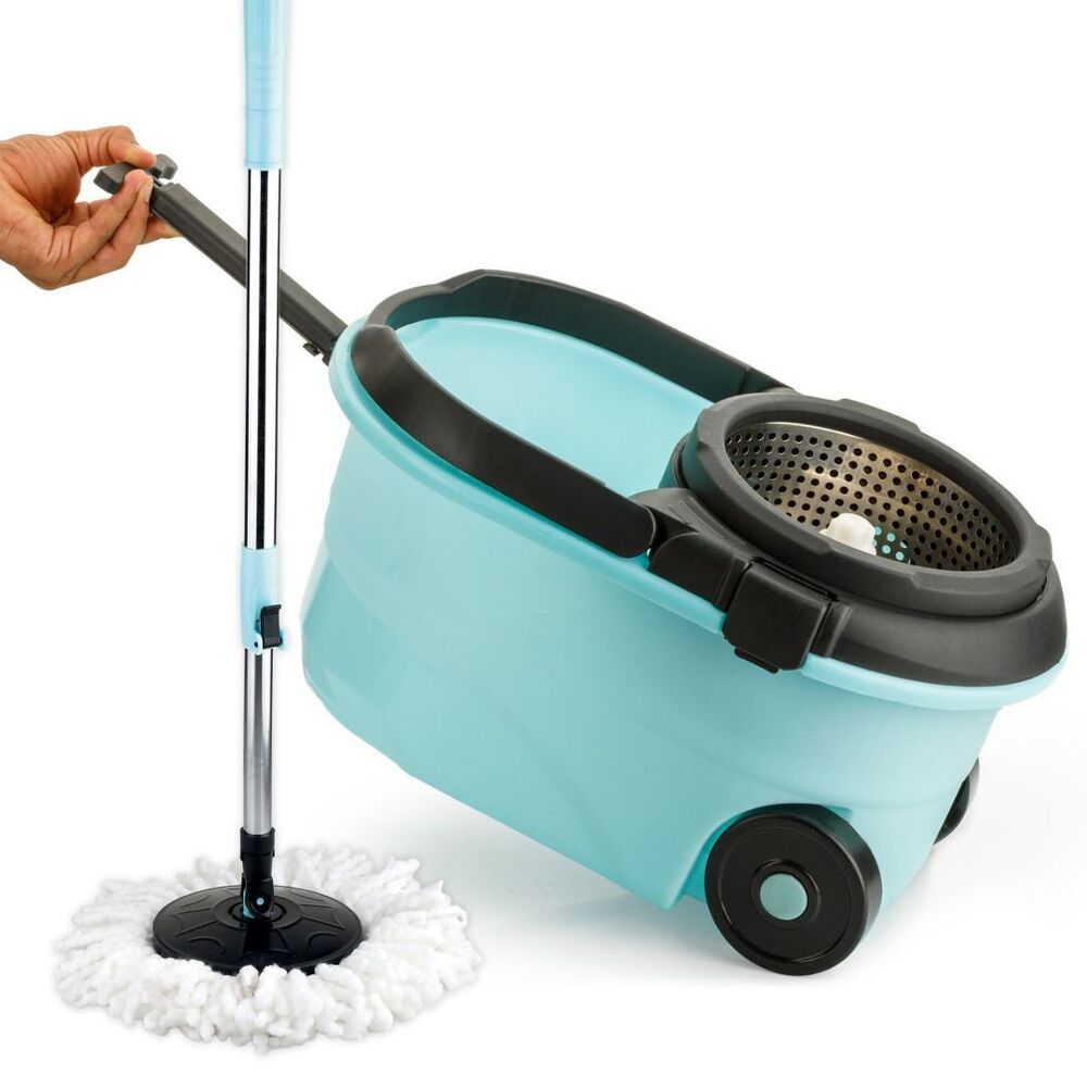 Oscar Bucket Mop (Steel Net) - Unbreakable Virgin Plastic, 3-5 Gallons, Multi-color | 360â° Easy Spin, Ergonomic Design, Reinforced Handle, Versatile Mop Head