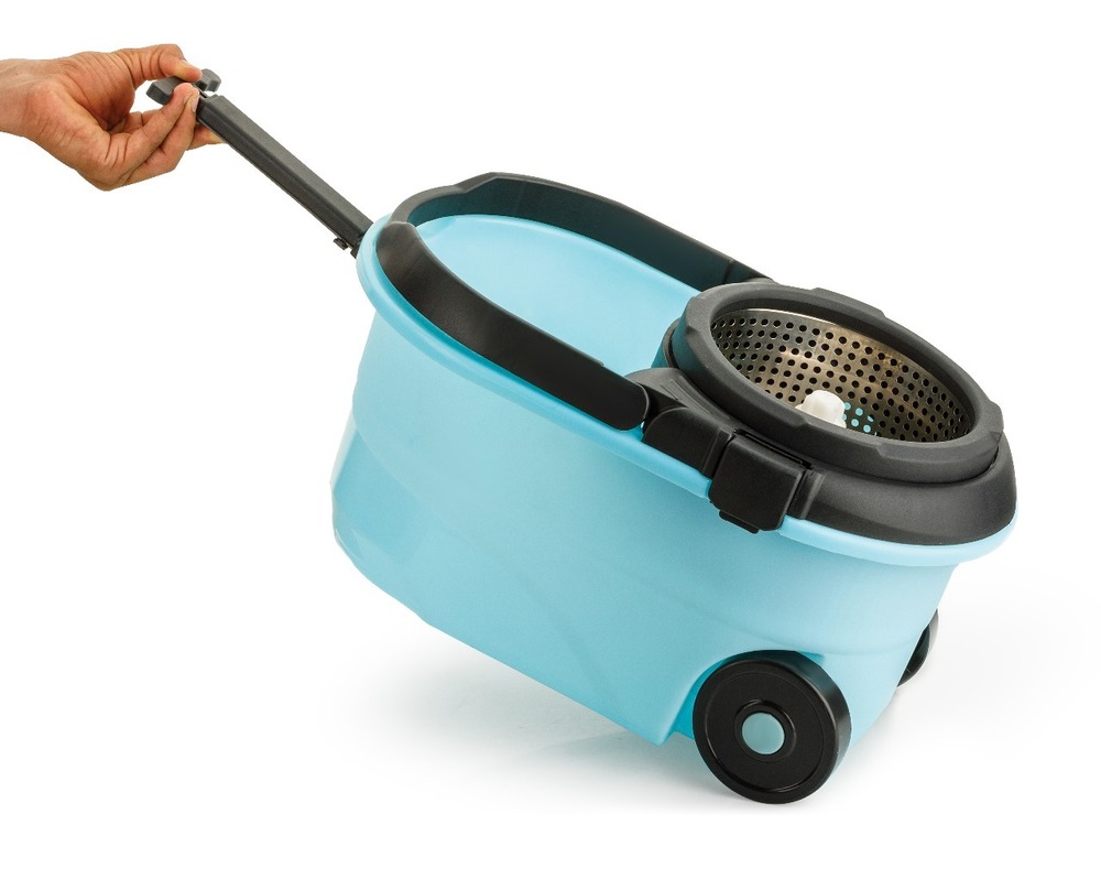 Oscar Bucket Mop (Steel Net) - Unbreakable Virgin Plastic, 3-5 Gallons, Multi-color | 360â° Easy Spin, Ergonomic Design, Reinforced Handle, Versatile Mop Head