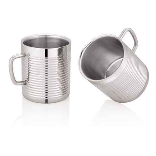 1094 Double Wall Mug - Color: Silver