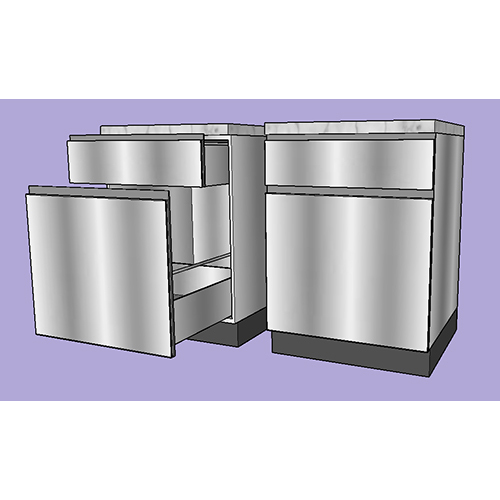 Stainless Steel Modular Cabinets - Furniture Type: Kitchen Furniture