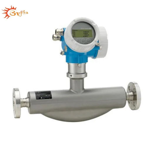 Coriolis Mass Flow Meter - Stainless Steel, Electric Power Supply | Silver Finish for Industrial Usage