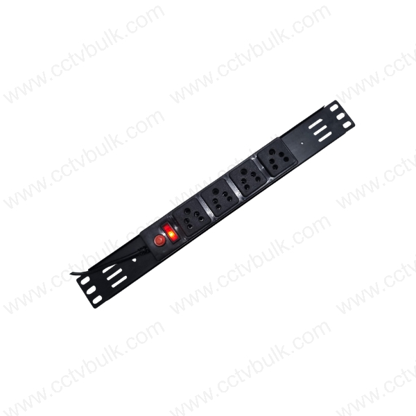 4 socket regular metal plate led switch fuse PDU