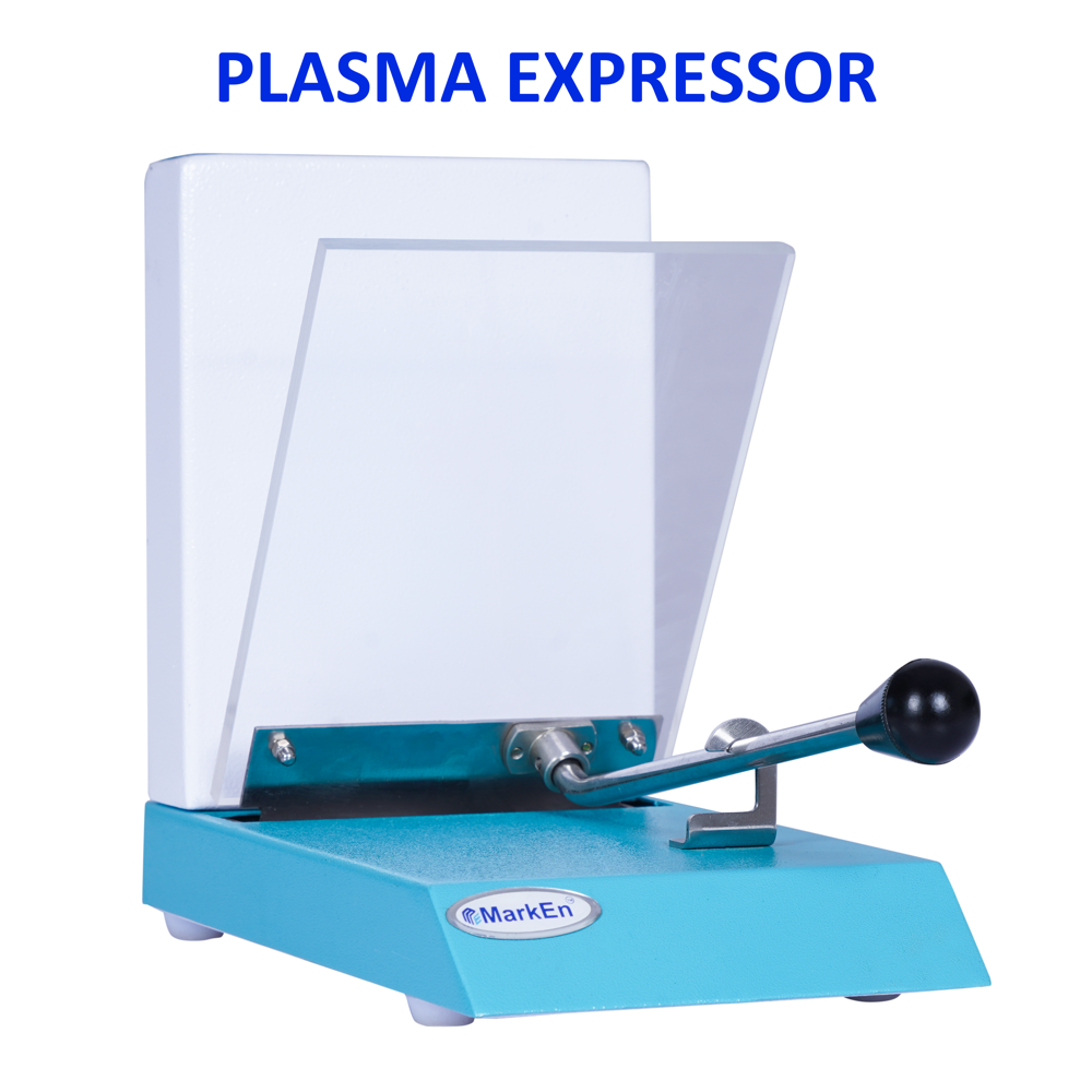 Plasma Expressor - Stainless Steel, Different Size Millimeter, White | Manual Operation, Durable Acrylic Plate, Uniform Spring-loaded Pressure