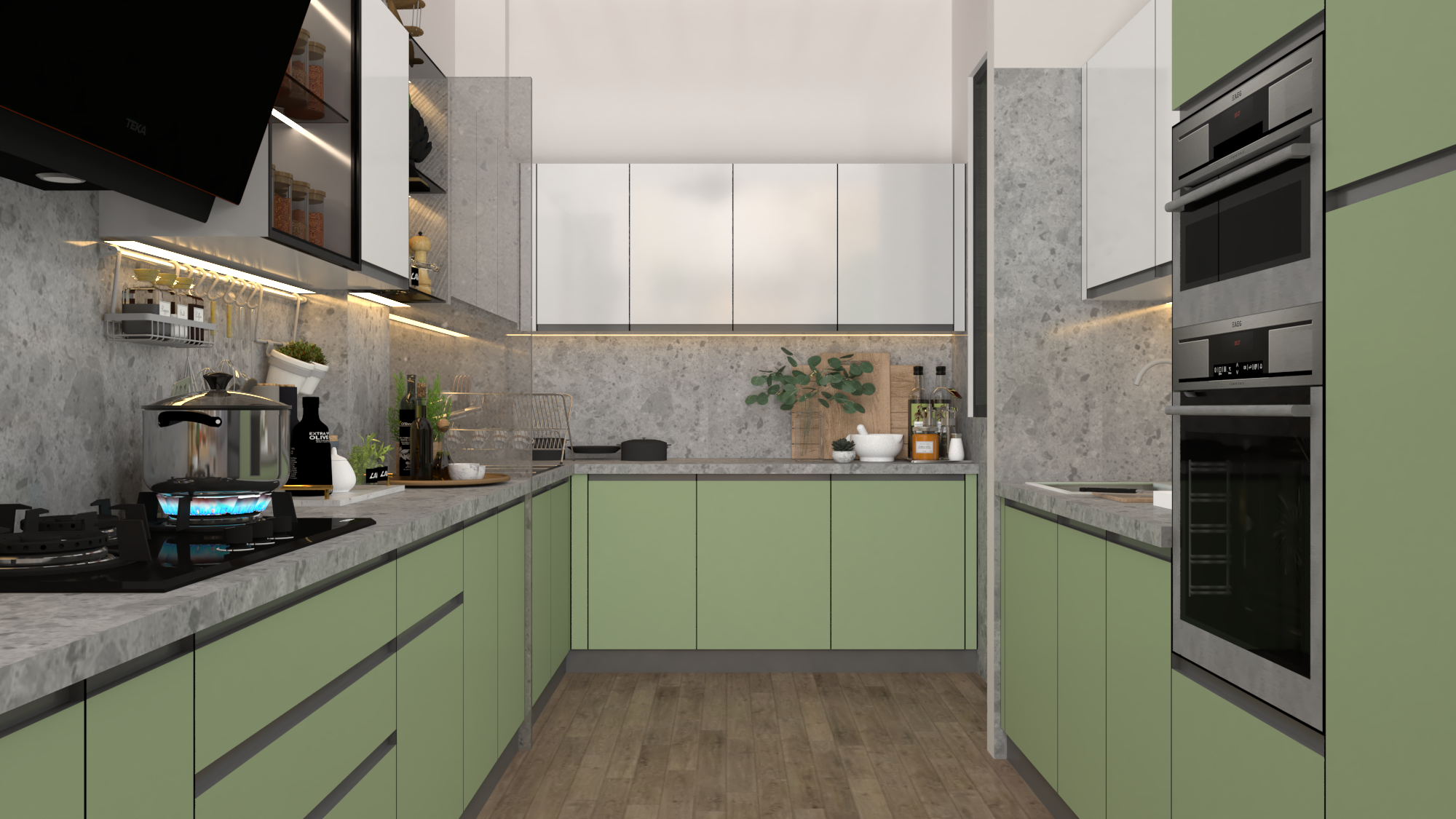 Luxury Modular Kitchen - Brand Name: Jindal Steel