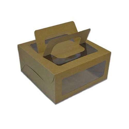 Kraft Paper Cake Box - High-Quality Paper, Custom Size, Elegant Matte Lamination Finish | Durable Square Design for Heavy Cakes, Customizable Color Options