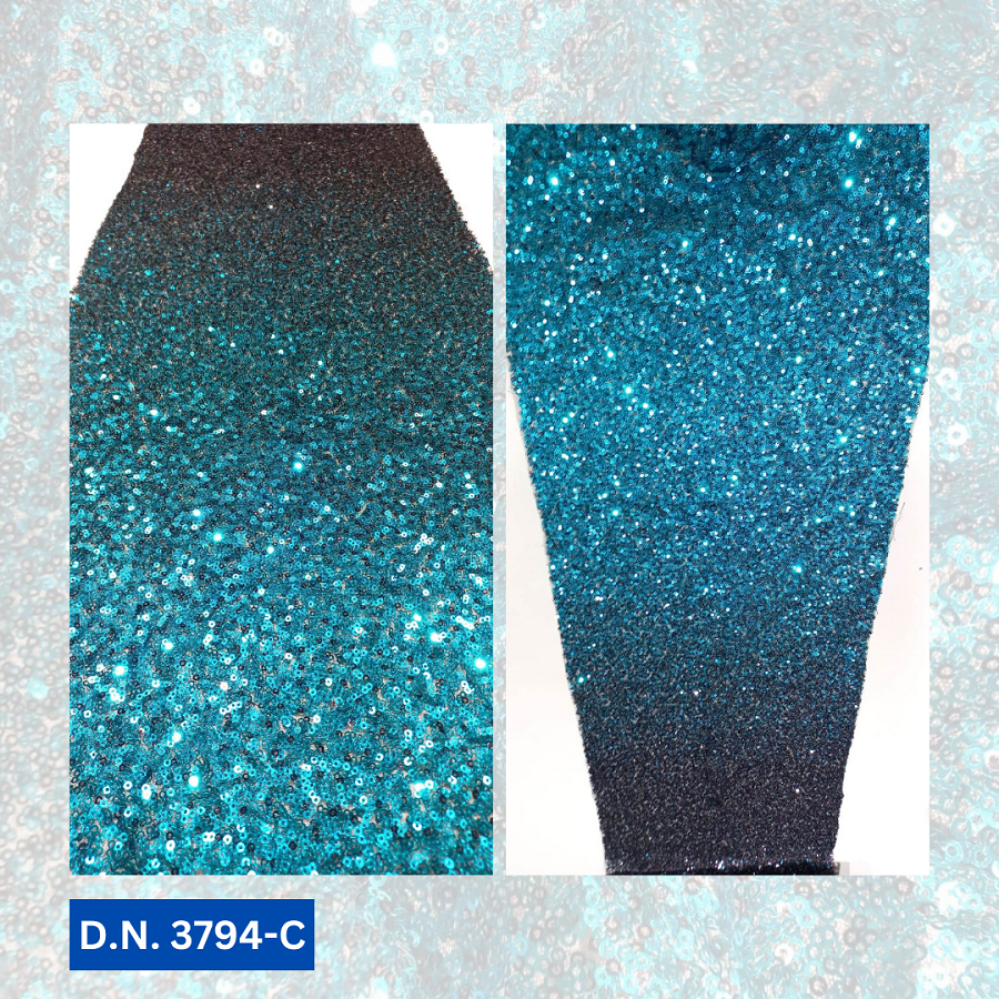 Luxurious Light Blue Sequins Fabric - Attributes: Comfortable & Soft