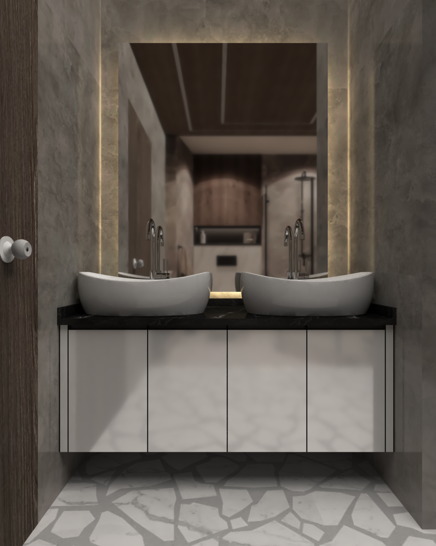 Double Basin Modular Vanity - Design: Mordarn